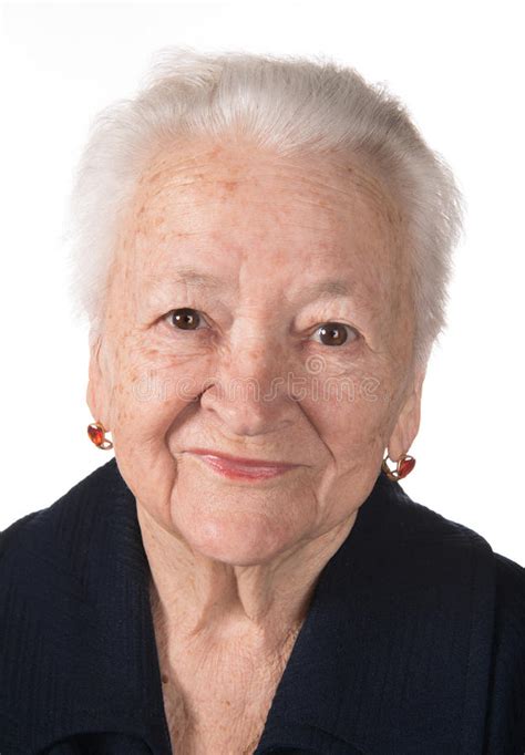 Portrait Of Smiling Old Woman Stock Image Image Of