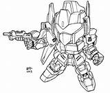 Sd Gundam Lineart Hyaku Shiki Version sketch template