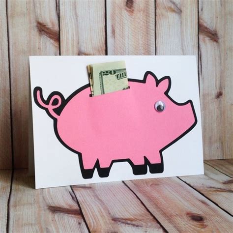 money holder birthday card piggy bank   artfulcreationsbydeb
