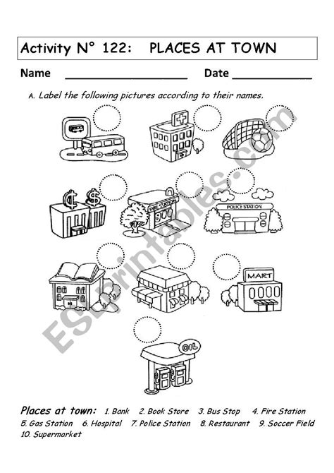 lovely town english esl worksheets  distance