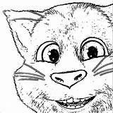 Tom Coloring Pages Cat Talking Big Eyes Face Detailed Printable Print Wecoloringpage Color Adult Croods Getcolorings Cats Choose Board Dog sketch template