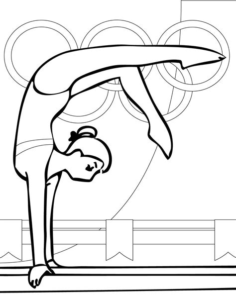 printable gymnastics coloring pages coloring home