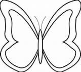 Butterfly Outline Clipart Clip Cliparts Line Coloring Colouring Svg Google Attribution Forget Vector Link Don sketch template
