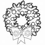Wreath Christmas Coloring Pages Printable Clipart Wreaths Sheets Ornaments Holiday Drawing Clip Pretty Merry Book Color Religious Kids Noel Print sketch template