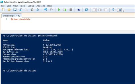 check powershell version  windows server  powershell command