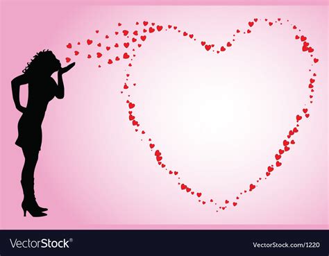 blowing kisses royalty free vector image vectorstock