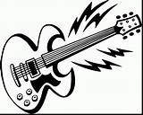 Guitar Coloring Pages Electric Printable Clipart Color Print Hero Con Library Musical Logo Rocking Express Music Choose Board Graphic Popular sketch template