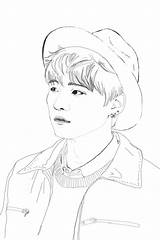 Bts Coloring Pages Kpop Drawings Colouring Line Printable Adult Drawing Outline Korean Template Anime Choose Board Year sketch template