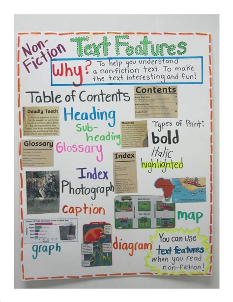 jennifers teaching tools learning   fiction text features