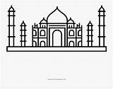 Mahal Taj sketch template