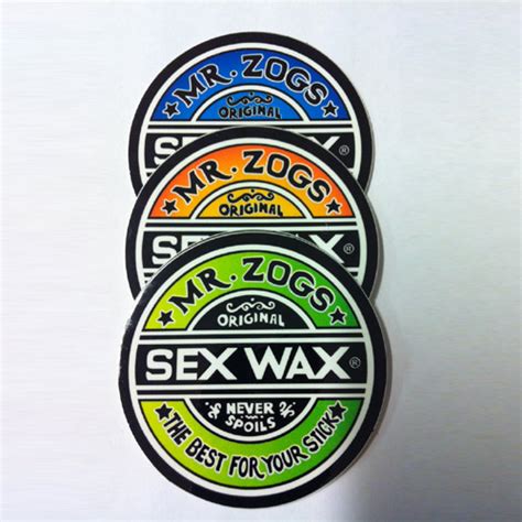 4 X Mr Zogs Sex Wax Stickers 3 Surf Stickers St Vedas Surf Shop