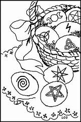 Ostara Pagan Wiccan Equinox sketch template