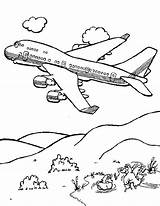 Coloring Boeing Airplane Printable Ducks Jet Kids Jumbo sketch template