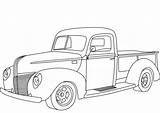 Ford 1940 Coloriage F350 Supercoloring sketch template