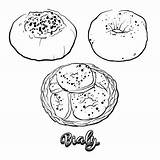 Sketch Yeast Bread Drawing Hand Drawn Bialy Food Paintingvalley Vector Crumbs Illustration Preview sketch template
