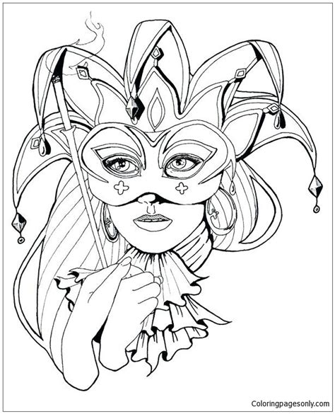 masks  carnival masks coloring page  printable coloring pages