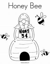 Coloring Honey Bee Bees Pages Library Clipart Book sketch template