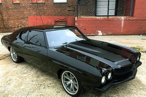 70 Chevelle Triple Black Becausess Matte Stripes Shaved Doors Painted
