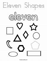 Eleven Shapes Coloring Built California Usa sketch template