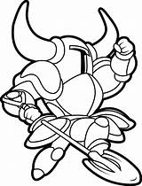 Coloring Shovel Knight Template sketch template