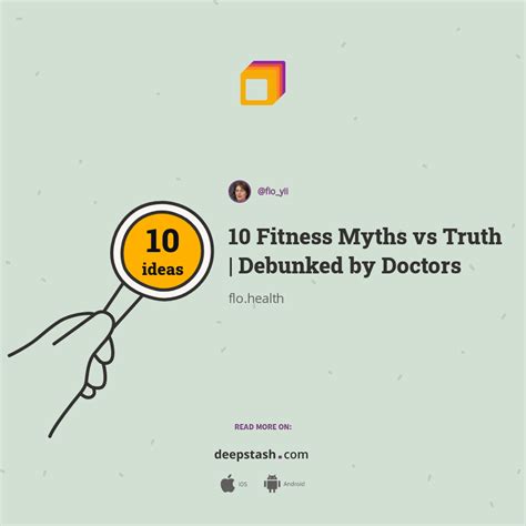 10 Fitness Myths Vs Truth Debunked By Doctors Deepstash