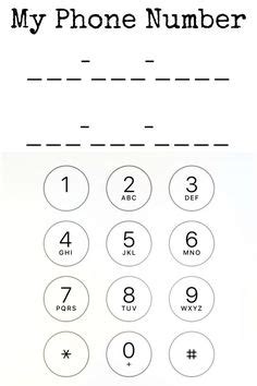 phone number  worksheet  cooler insert   kids