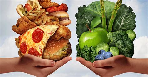 healthy food  junk food