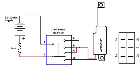 dpdt momentary switch wiring diagram   connect  linear actuator   dpdt switch