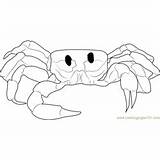 Crab Coloring Looking Ghost Pages Coloringpages101 Kids sketch template