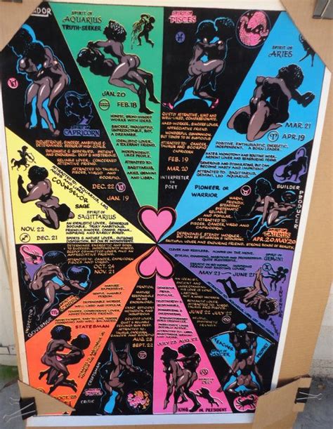 vintage flocked black light poster 1978 zodiac eros mature black light black love art