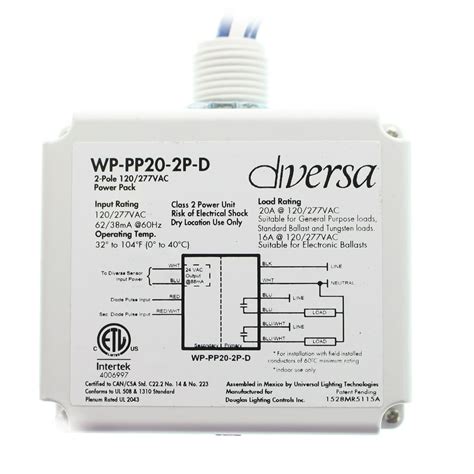 diversa wp pp p  occupancy sensor power pack  pole
