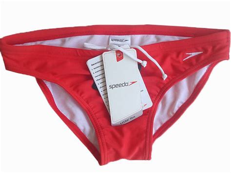 Nwt Speedo Men S Brief Bikini Bathing Swimsuit Nylon Lycra Red Ebay