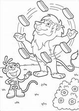 Lion Coloring Circus Pages Dora Getcolorings Juggler sketch template