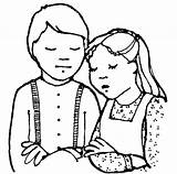 Pioneer Lds Clipart Praying Children Child Prayer Drawing Coloring Pages Clip Primary Family Cliparts Color Mormon Lessons Spoil Kids Spare sketch template