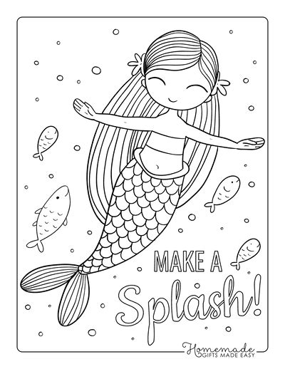 cute mermaid coloring pages printable coloring pages