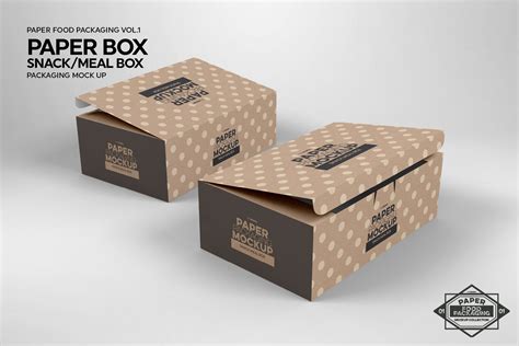 vol  paper food box packaging mockup collection   design studio