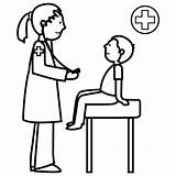 Pediatra Doctora Colorear Profesiones sketch template