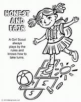 Coloring Scout Girl Honest Fair Daisy Pages Scouts Honesty Law Petal Petals Color Book Lupe Makingfriends Activities Girls Printable Sheets sketch template