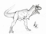 Carnotaurus Indominus Sastrei Dinosaurs Stampare Kingdom sketch template