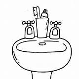 Dibujo Lavabo Wc Lavabos Dependencias Inodoro Baño Washbasin Primaria Papan Maestra Hogar sketch template