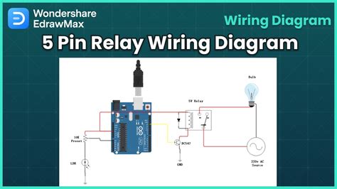 draw  pin relay wiring diagram edrawmax tutorial youtube
