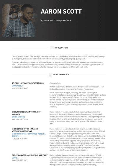 resume samples  templates visualcv