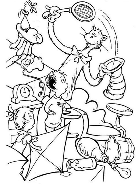 coloring pages cat   hat coloring home