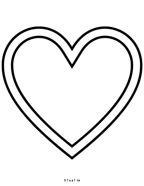 simple heart coloring pages