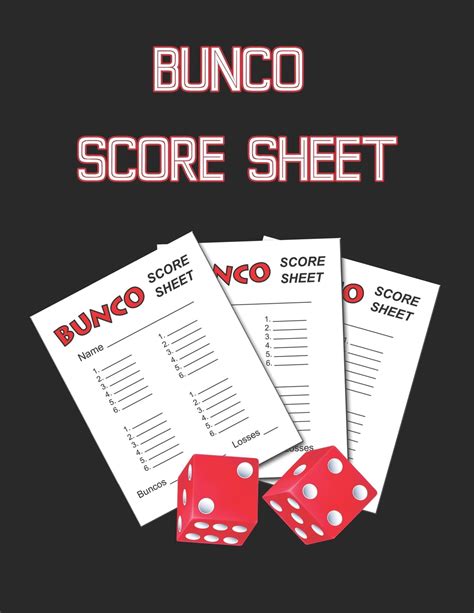 bunco score sheets  score keeping  bunco lovers paperback