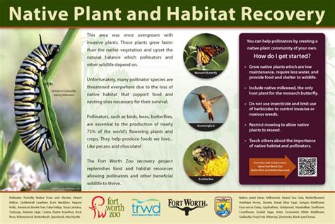 habitat signs monarch waystation wildlife pollinators interpretive