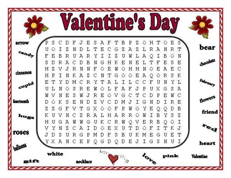 fun valentine word search valentine words valentines word search