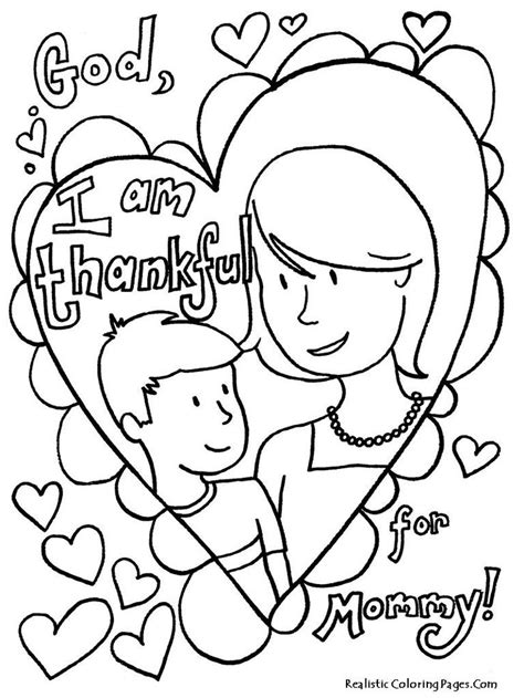 christian childrens coloring pages  mothers day mothers day