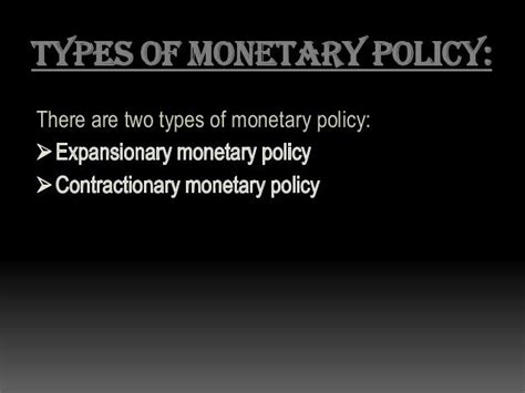types of monetary policy pdf