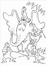 Hears Horton Coloring Who Printable Seuss Dr Via sketch template